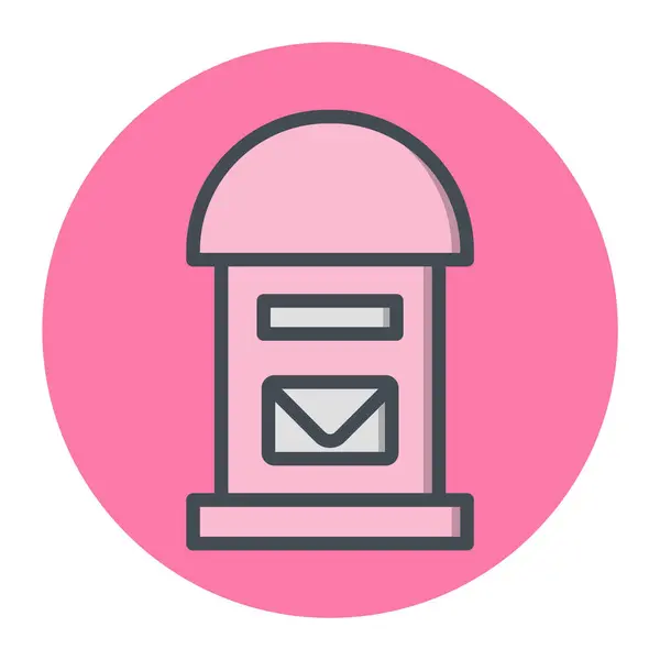Иконка Почтового Ящика Модном Стиле — стоковый вектор