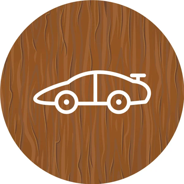 vector illustration of a wooden car