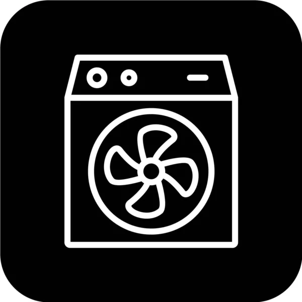 Vector Illustration Washing Machine — Stock Vector