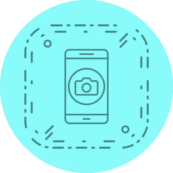 Kamera Mobile Application Icon Trendigen Stil Isolierten Hintergrund — Stockvektor