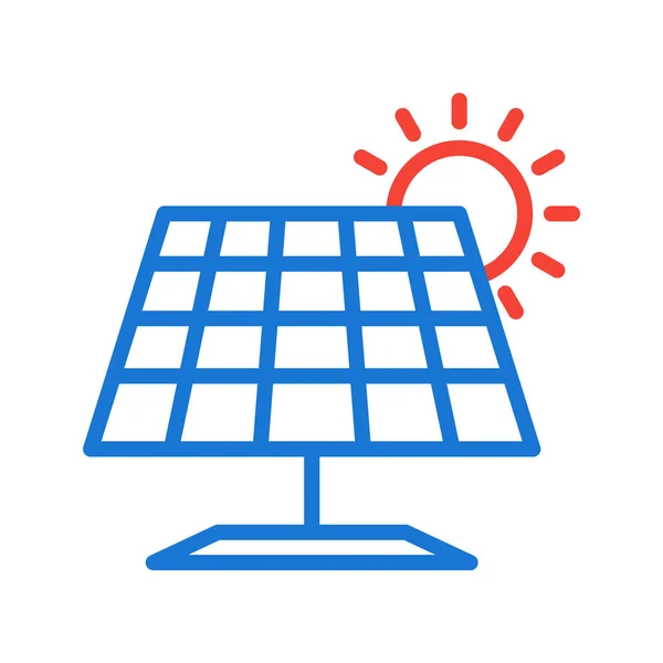 Icono Del Panel Solar Estilo Moda Aislado Fondo — Archivo Imágenes Vectoriales