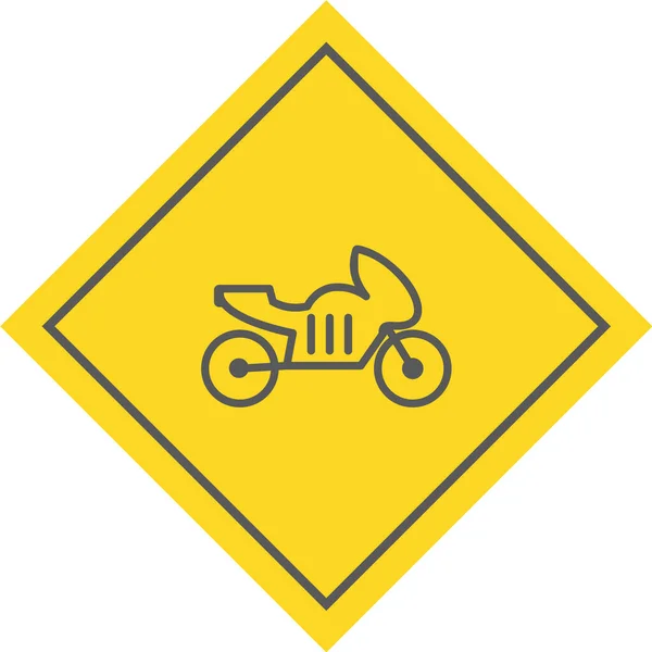 Icono Signo Motocicleta Estilo Plano Aislado Sobre Fondo Blanco — Archivo Imágenes Vectoriales