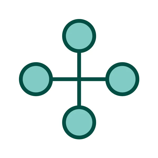 Ikona Połączenia Sieciowego Ilustracja Wektora — Wektor stockowy