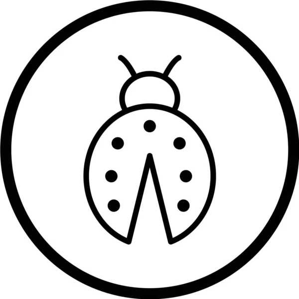 Ilustrace Vektoru Webové Ikony Ladybug — Stockový vektor