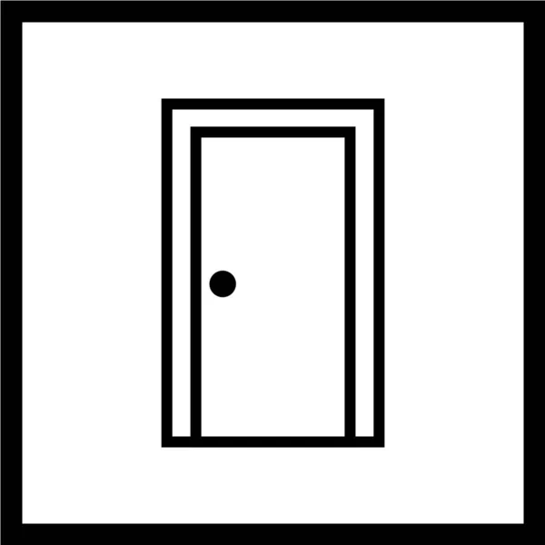 Door Icon Flat Design Style — Stock Vector