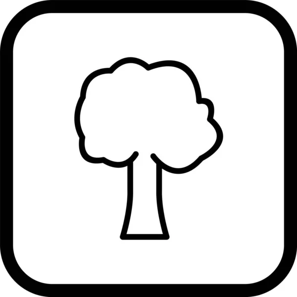 Ícone Árvore Estilo Moderno Isolado Fundo — Vetor de Stock