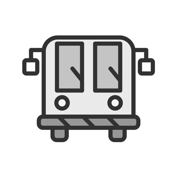 Vector Icono Bus Aislado Sobre Fondo Blanco — Archivo Imágenes Vectoriales