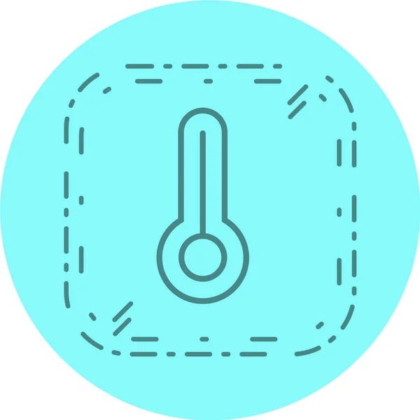 Thermometer Icon Flat Style White Background — Stock Vector