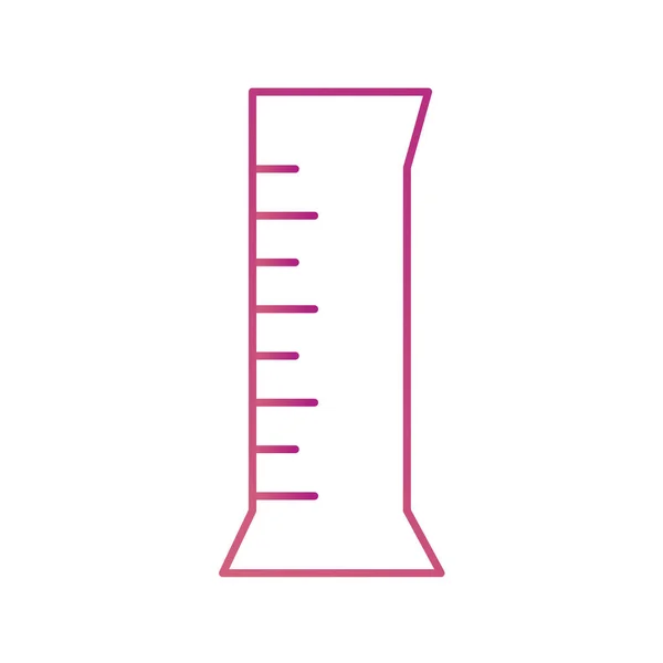 Icona Della Provetta Stile Contorno Isolata Sfondo Bianco Scuola Simbolo — Vettoriale Stock