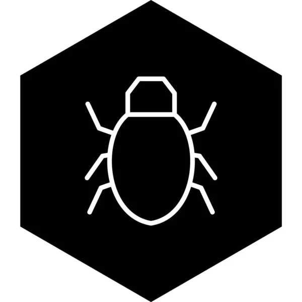 Bug Icon Trendy Style Isolierter Hintergrund — Stockvektor