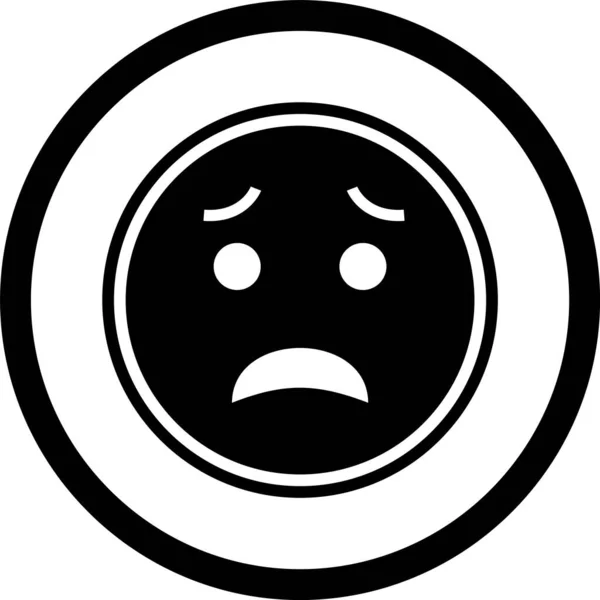 Wystraszony Ikona Emoji Modnym Stylu Izolowane Tle — Wektor stockowy