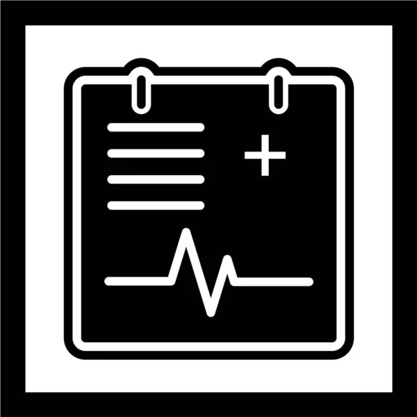 Icono Médico Sobre Fondo Negro Ilustración Vectorial — Vector de stock