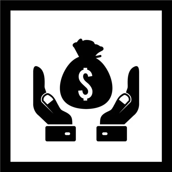 Icono Bolsa Dinero Ilustración Vectorial — Vector de stock