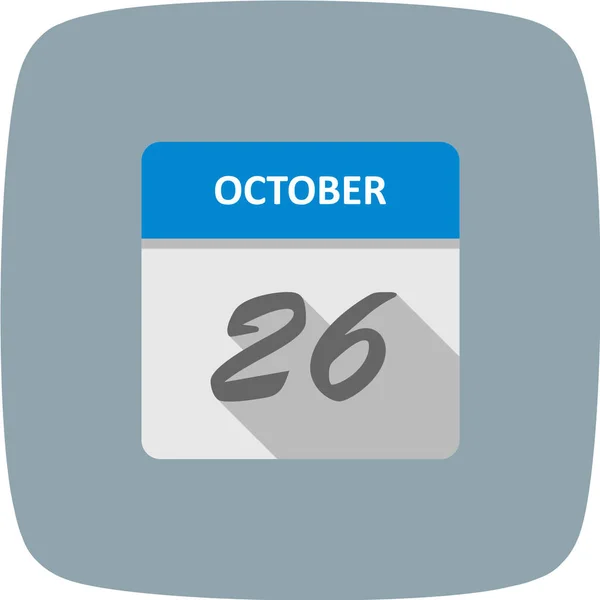 Calendario Con Fecha Octubre — Archivo Imágenes Vectoriales