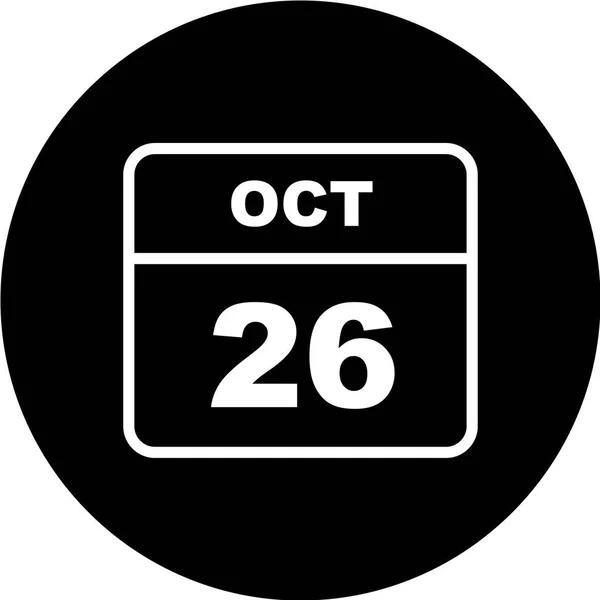 Kalender Med Datum Oktober Månad — Stock vektor