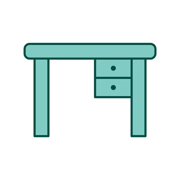 Study Table Icon Trendigen Stil Isolierten Hintergrund — Stockvektor