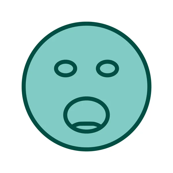 Skrik Emoji Ikon Trendig Stil Isolerad Bakgrund — Stock vektor