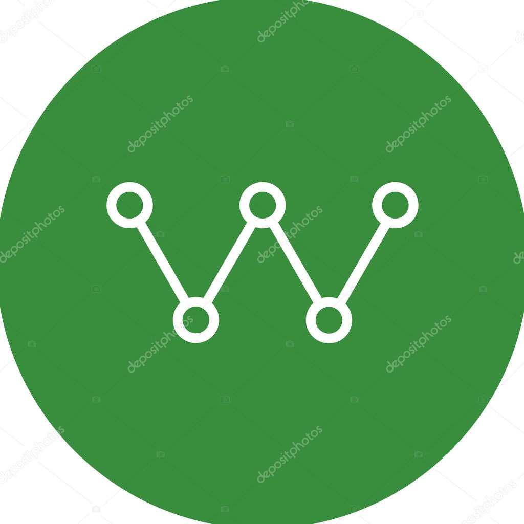 molecule network structure icon, vector
