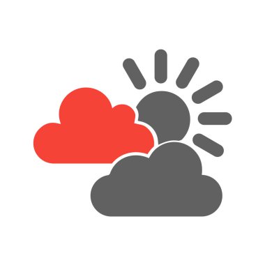 Hava durumu ikonu, vektör çizimi. düz tasarım biçimi