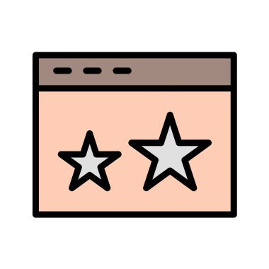 Yıldızlı web sitesi rozeti, vektör illüstrasyonu, kopyalama alanı