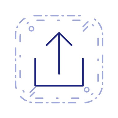 Multimedya düz simgesi beyaz arkaplanda izole edildi