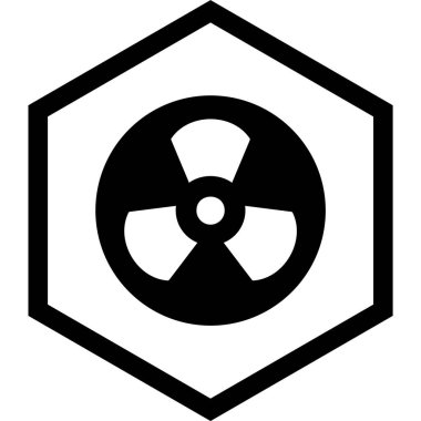 Moda Biçimli Radyasyon Simgesi İzole Arkaplan