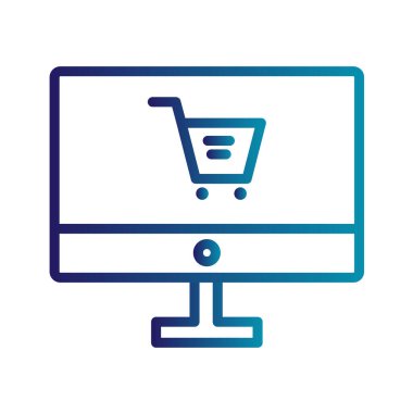 bilgisayar izleme simgesi, vektör illüstrasyonu