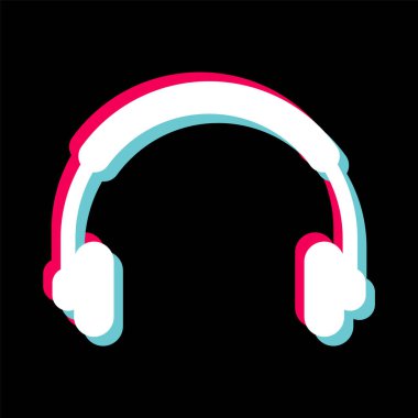 Kulaklık Simgesi Moda Biçimli Ayrı Arkaplan