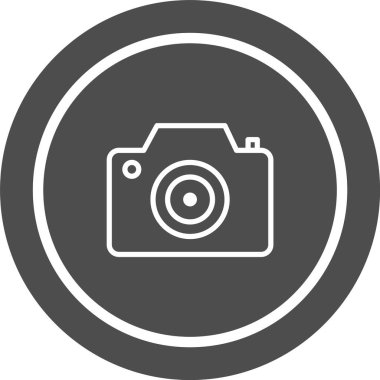 Kamera Simgesi Moda Biçiminde İzole Arkaplan