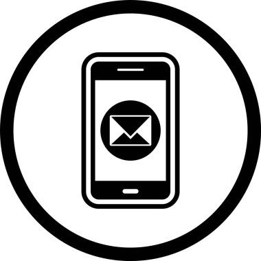  İleti Mobil Uygulama Simgesi Moda Biçimli İzole Arkaplan