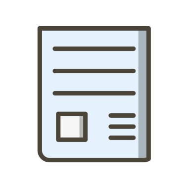 belge simgesi vektör illüstrasyonu