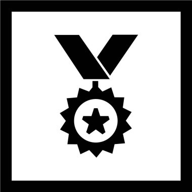 Madalya ikon vektör illüstrasyonu