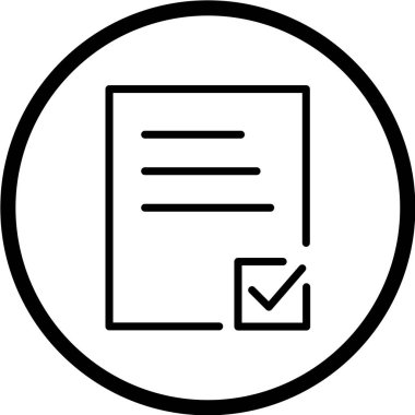 belge simgesi vektör illüstrasyonu