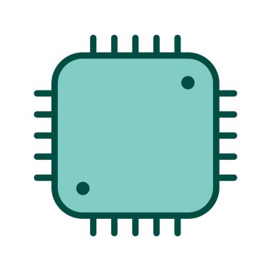 Moda Biçimli İşlemci Simgesi İzole Arkaplan