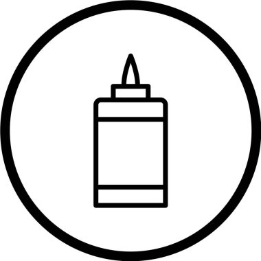 Tek izole edilmiş simge ögesinin vektör illüstrasyonu