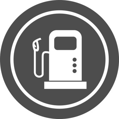 Yakıt İstasyonu Simgesi Moda Biçimli İzole Arkaplan