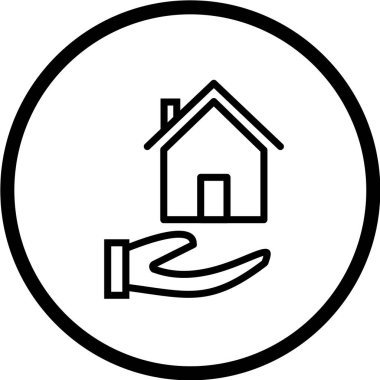 ev sigortası ikonu vektör illüstrasyonu