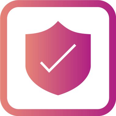 Vektör illüstrasyonlu kalkan simgesi