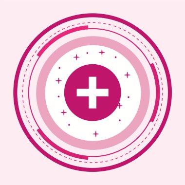 tıbbi logo simgesi, vektör illüstrasyonu