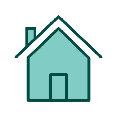 Moda Biçimli Ev Simgesi İzole Arkaplan