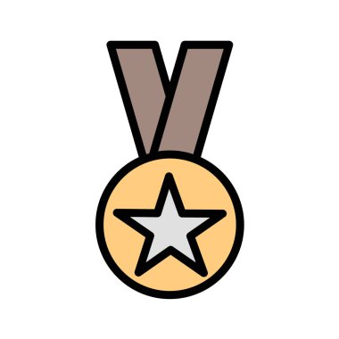 Madalya simgesi, vektör illüstrasyonu