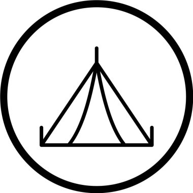 Çadır ikonu. vektör illüstrasyonu