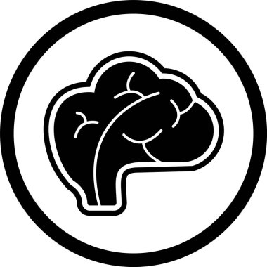 Moda Biçimli Beyin Simgesi İzole Arkaplan