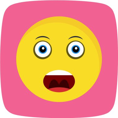 Moda Biçimli Emoji Simgesi İzole Arkaplan 