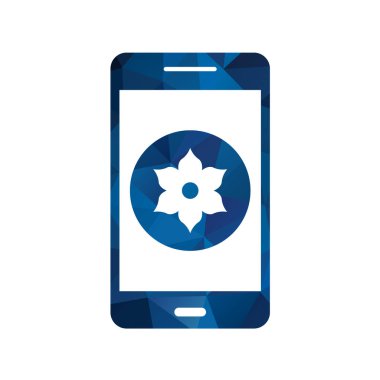 cep telefonu simgesi beyaz arkaplan vektör illüstrasyonunda izole edildi