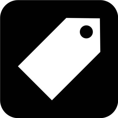 etiket simgesi, vektör çizimi