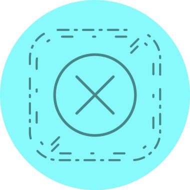 Moda Biçimli İzole Arkaplanda Simgeyi İptal Et