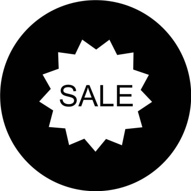 satış siyah vektör simgesi