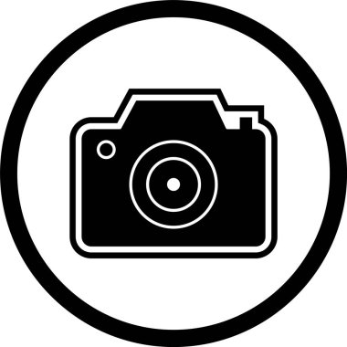 Kamera Simgesi Moda Biçiminde İzole Arkaplan