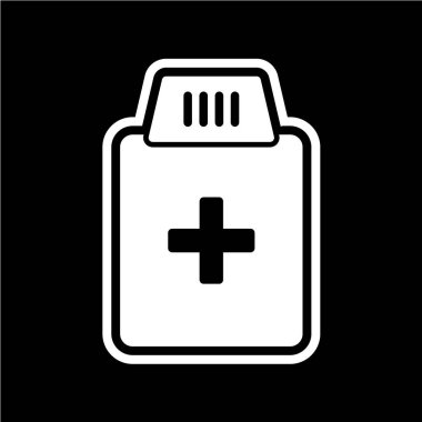 tıbbi reçete simgesi, vektör illüstrasyonu